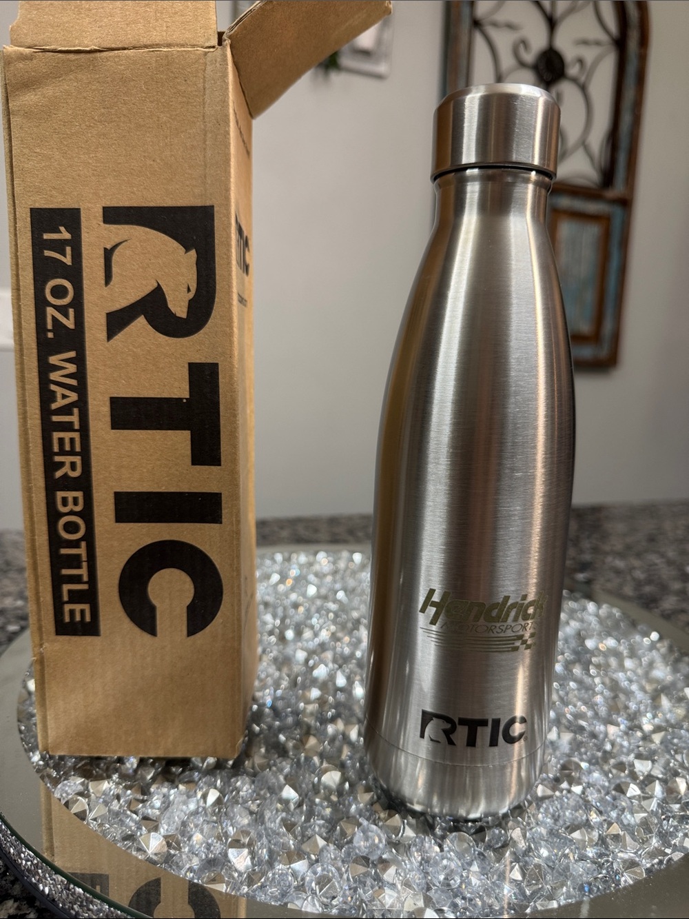 RTIC Stainless Steel Silver Insulated Water Bottle - 17 oz NEW